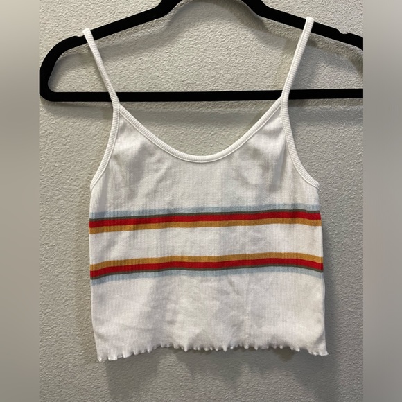 White striped crop top - Picture 1 of 3